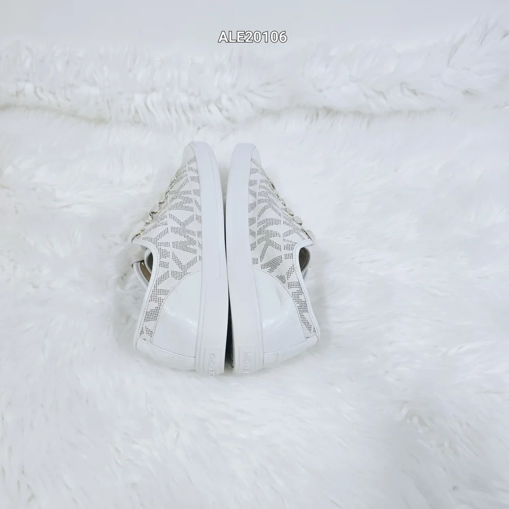 Michael Kors White and Cream Women's Sneakers Size 9.5